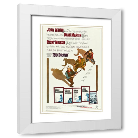 Rio Bravo-1959 White Modern Wood Framed Art Print with Double Matting by Vintage Hollywood Archive