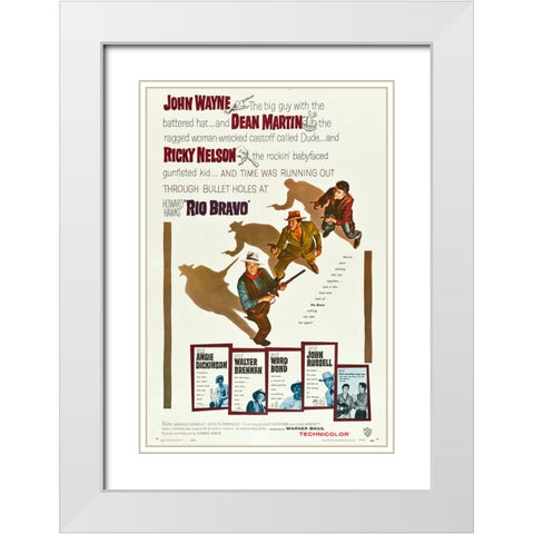 Rio Bravo-1959 White Modern Wood Framed Art Print with Double Matting by Vintage Hollywood Archive