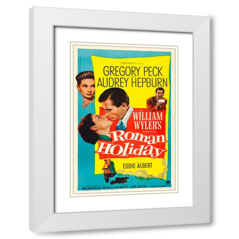 Roman Holiday-1953 White Modern Wood Framed Art Print with Double Matting by Vintage Hollywood Archive
