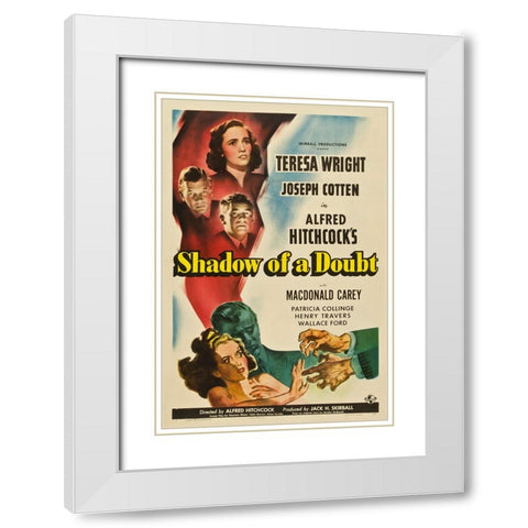 Shadow of a Doubt-1942 White Modern Wood Framed Art Print with Double Matting by Vintage Hollywood Archive