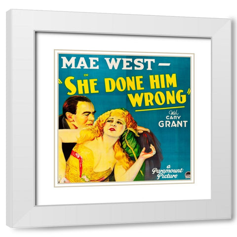 She Done Him Wrong-1932 White Modern Wood Framed Art Print with Double Matting by Vintage Hollywood Archive