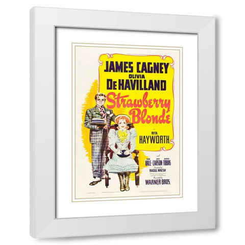 Strawberry Blonde-1941 White Modern Wood Framed Art Print with Double Matting by Vintage Hollywood Archive