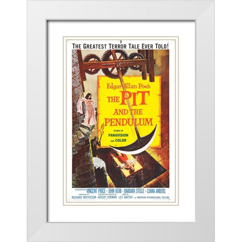 The Pit and the Pendulum-1961 White Modern Wood Framed Art Print with Double Matting by Vintage Hollywood Archive