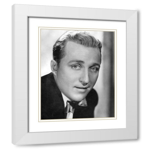 Bing Crosby-1930 White Modern Wood Framed Art Print with Double Matting by Vintage Music Archive