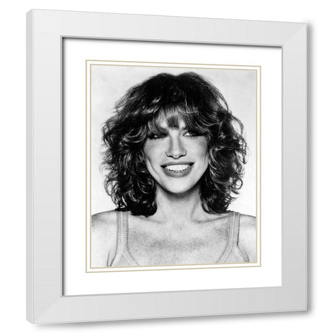 Carly Simon-1978 White Modern Wood Framed Art Print with Double Matting by Vintage Music Archive