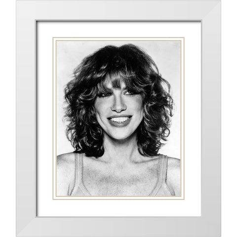 Carly Simon-1978 White Modern Wood Framed Art Print with Double Matting by Vintage Music Archive