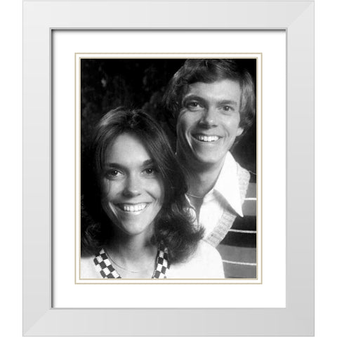 Carpenters-1974 White Modern Wood Framed Art Print with Double Matting by Vintage Music Archive