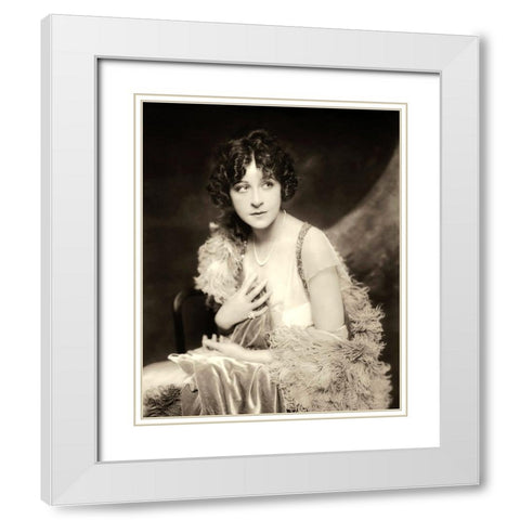 Fanny Brice-Ziegfeld Follies-1910 White Modern Wood Framed Art Print with Double Matting by Vintage Music Archive
