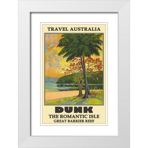Australia Vintage Poster White Modern Wood Framed Art Print with Double Matting by Vintage Travel Posters