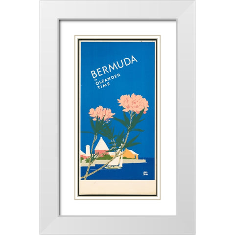 Bermuda Travel Poster White Modern Wood Framed Art Print with Double Matting by Vintage Travel Posters
