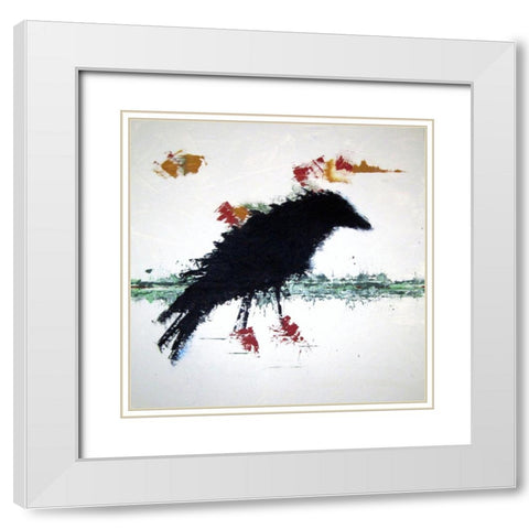 Dredging the Sound White Modern Wood Framed Art Print with Double Matting by Clement, Diane
