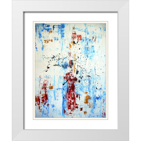 Hit White Modern Wood Framed Art Print with Double Matting by Clement, Diane