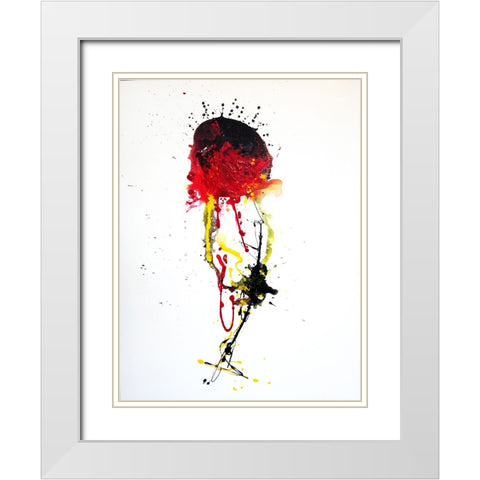 Mind Bomb White Modern Wood Framed Art Print with Double Matting by Clement, Diane