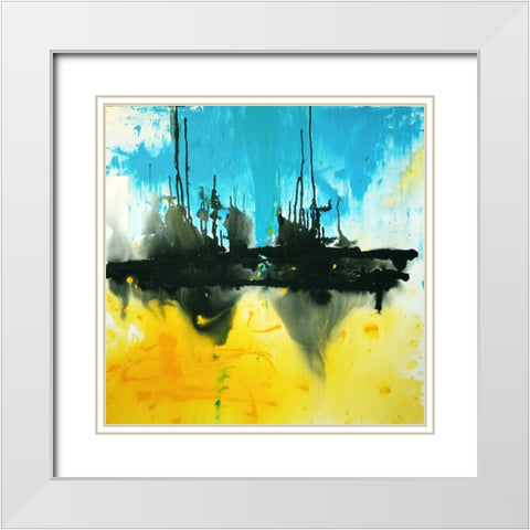 Ukraine White Modern Wood Framed Art Print with Double Matting by Clement, Diane