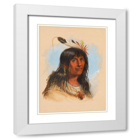 Big Bowl, a Crow Chief White Modern Wood Framed Art Print with Double Matting by Miller, Alfred Jacob