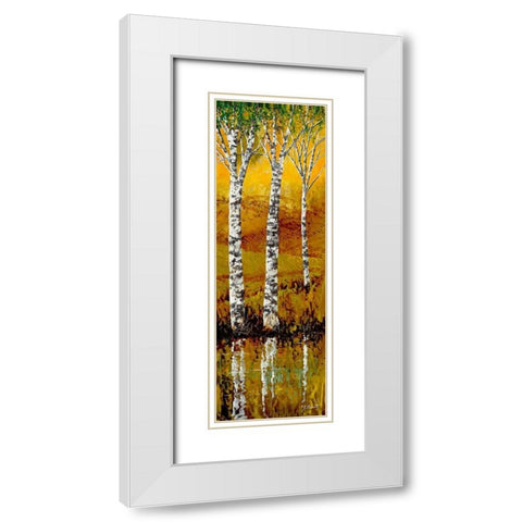 Betulle Chiare White Modern Wood Framed Art Print with Double Matting by Borelli, Guido