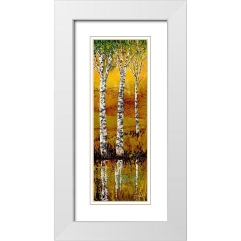 Betulle Chiare White Modern Wood Framed Art Print with Double Matting by Borelli, Guido