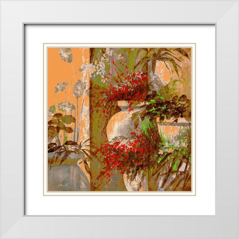 Uno Bianco White Modern Wood Framed Art Print with Double Matting by Borelli, Guido
