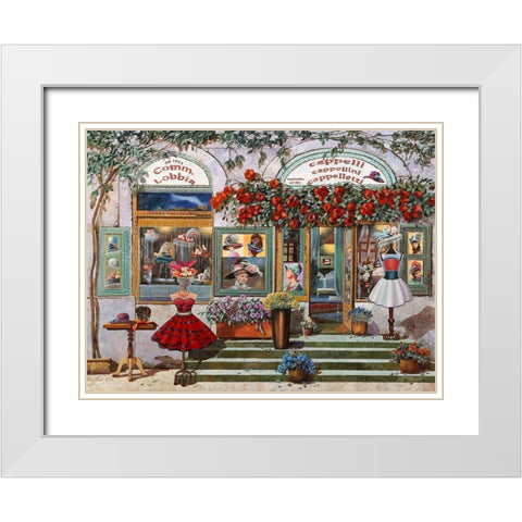 il Cappellaio White Modern Wood Framed Art Print with Double Matting by Borelli, Guido