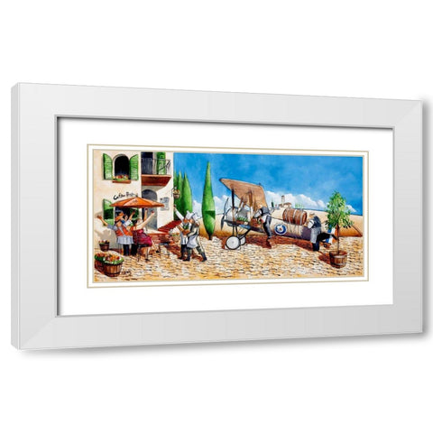 Aviation Chef White Modern Wood Framed Art Print with Double Matting by West, Ronald