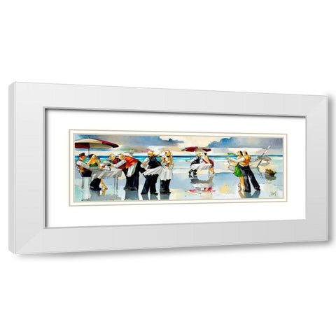 After The Rain White Modern Wood Framed Art Print with Double Matting by West, Ronald