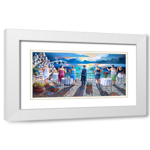 After the Shift White Modern Wood Framed Art Print with Double Matting by West, Ronald