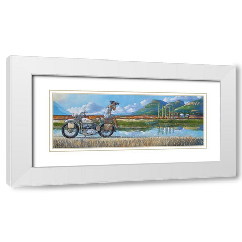 The Photographer II White Modern Wood Framed Art Print with Double Matting by West, Ronald