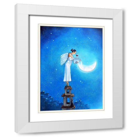 My Spirit is Born White Modern Wood Framed Art Print with Double Matting by West, Ronald