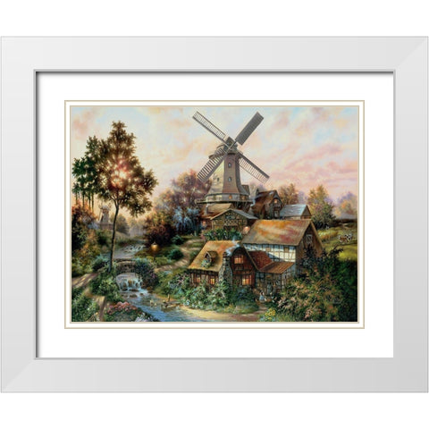The Lights of Home White Modern Wood Framed Art Print with Double Matting by Strubel, Klaus
