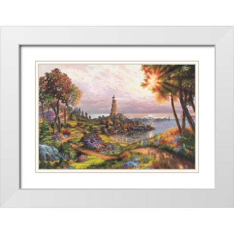 After the Storm White Modern Wood Framed Art Print with Double Matting by Strubel, Klaus