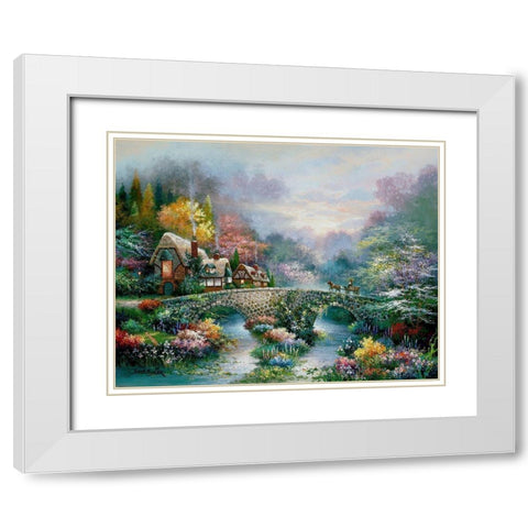 Going Home White Modern Wood Framed Art Print with Double Matting by Lee, James