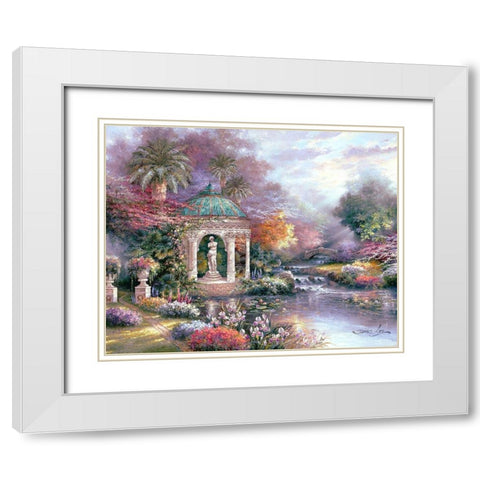 Graceful Guardian White Modern Wood Framed Art Print with Double Matting by Lee, James