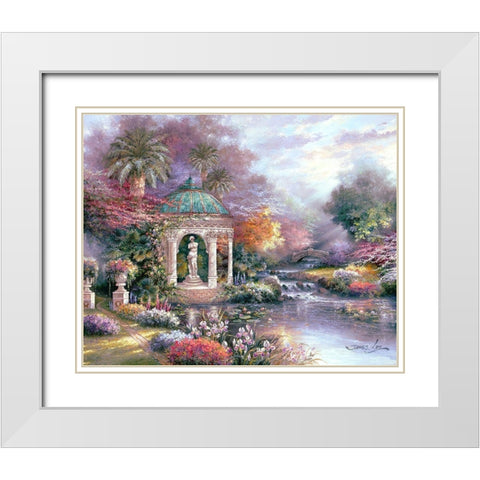 Graceful Guardian White Modern Wood Framed Art Print with Double Matting by Lee, James