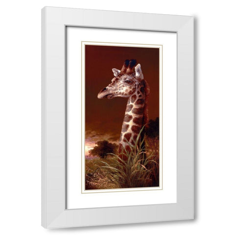 The Graceful One White Modern Wood Framed Art Print with Double Matting by Lee, James