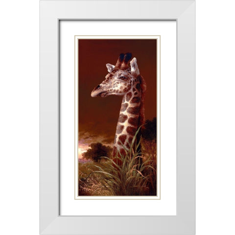 The Graceful One White Modern Wood Framed Art Print with Double Matting by Lee, James