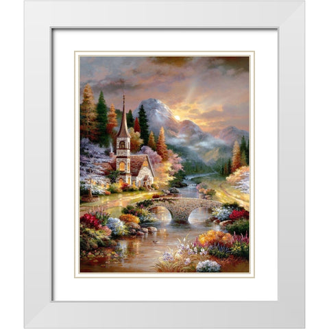 Early Service White Modern Wood Framed Art Print with Double Matting by Lee, James