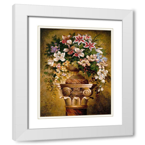 Victorian Romance II White Modern Wood Framed Art Print with Double Matting by Lee, James