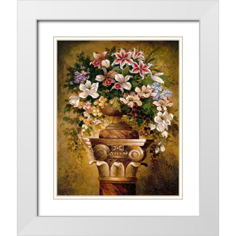 Victorian Romance II White Modern Wood Framed Art Print with Double Matting by Lee, James