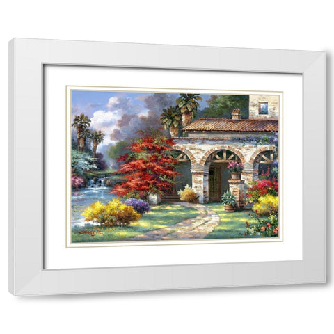 Mission Creek I White Modern Wood Framed Art Print with Double Matting by Lee, James