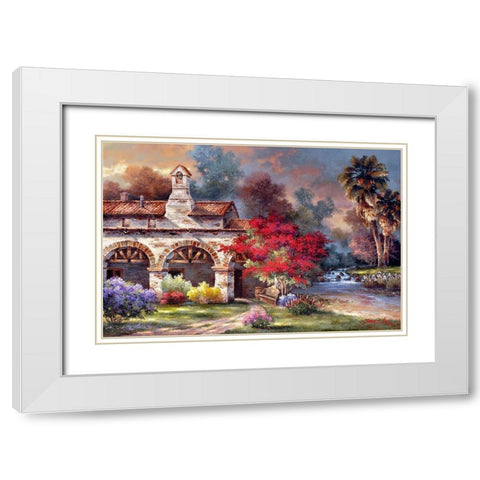 Mission Creek II White Modern Wood Framed Art Print with Double Matting by Lee, James