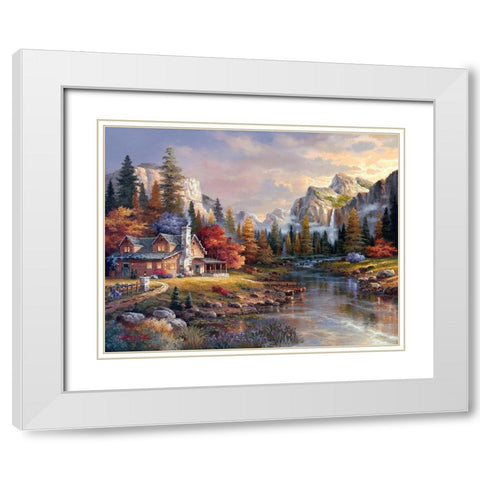 Home At Last White Modern Wood Framed Art Print with Double Matting by Lee, James