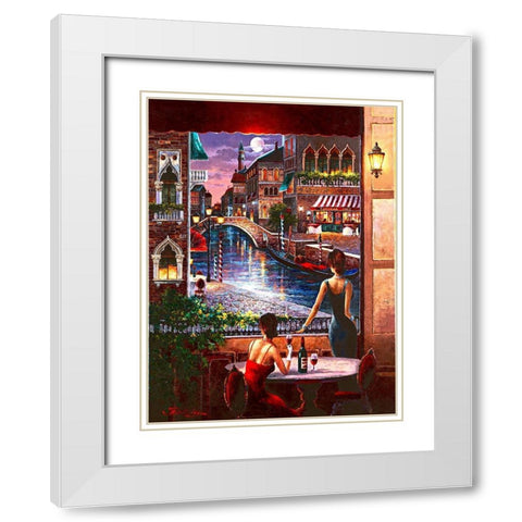 Waiting for Love White Modern Wood Framed Art Print with Double Matting by Lee, James
