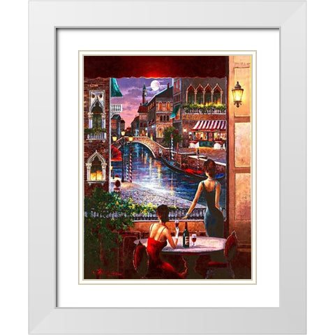 Waiting for Love White Modern Wood Framed Art Print with Double Matting by Lee, James