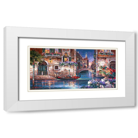 Isnt It Romantic White Modern Wood Framed Art Print with Double Matting by Lee, James