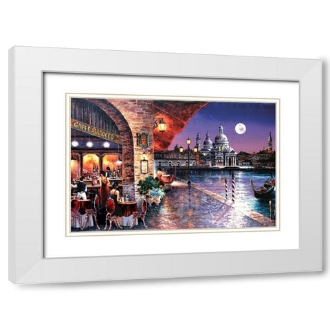 Cafe Barocco White Modern Wood Framed Art Print with Double Matting by Lee, James