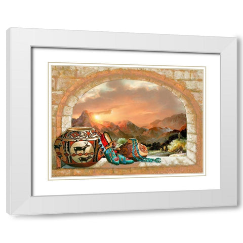 Pottery Arch White Modern Wood Framed Art Print with Double Matting by Lee, James