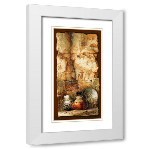 Pottery Wall White Modern Wood Framed Art Print with Double Matting by Lee, James