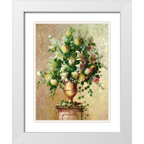 Spring Rhapsody White Modern Wood Framed Art Print with Double Matting by Welby