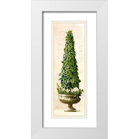 Florentine Topiary I White Modern Wood Framed Art Print with Double Matting by Welby