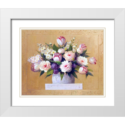 Charleston Reflection White Modern Wood Framed Art Print with Double Matting by Welby